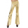 70s Costume Metallic Gold Disco Flare Pants - 70s Disco Costumes